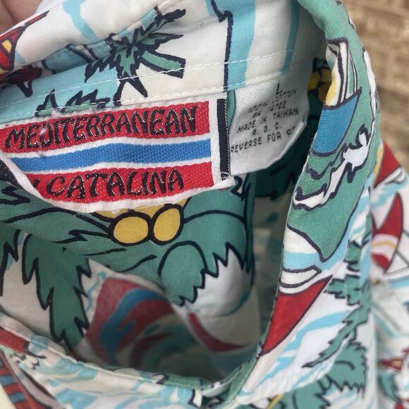 Vintage Hawaiian Shirt LG Vibrant Men’s Button Up By Catalina Beach‎ Naples FL. - Picture 7 of 8